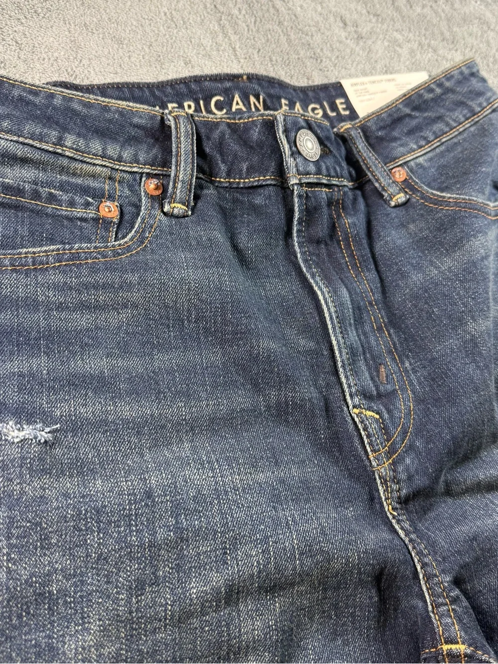 American Eagle Airflex+ Tencel Fibers Jean Short Mens 30 ATK Distressed 8” NWT